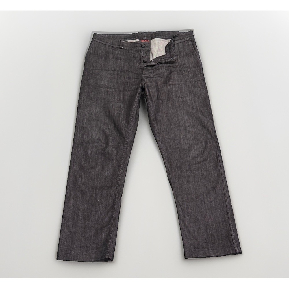 Vetra Cotton Jean Pants French Workwear Hook Fastened Size 34 (W 34in X L 39in)